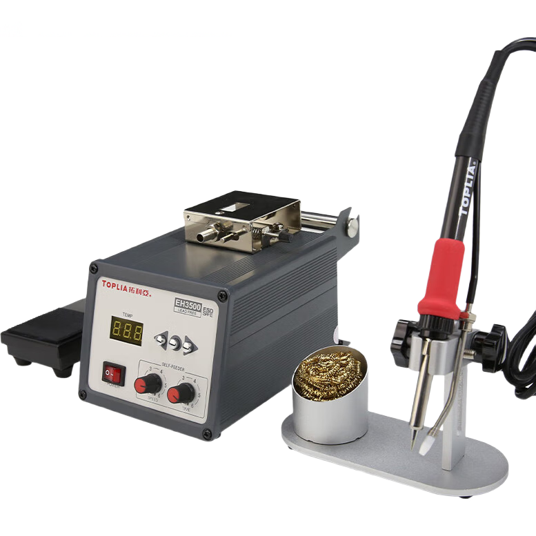 拓利亞智能送錫數顯焊臺120W自動(dòng)出錫焊臺電烙鐵腳踏式出錫焊臺EH3500