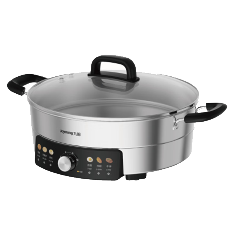 九阳（Joyoung）0涂层电饼铛烙饼锅水煎包早餐机煎烤机34规格大口径电火锅多功能锅60mm加深大火力电饼档GK210