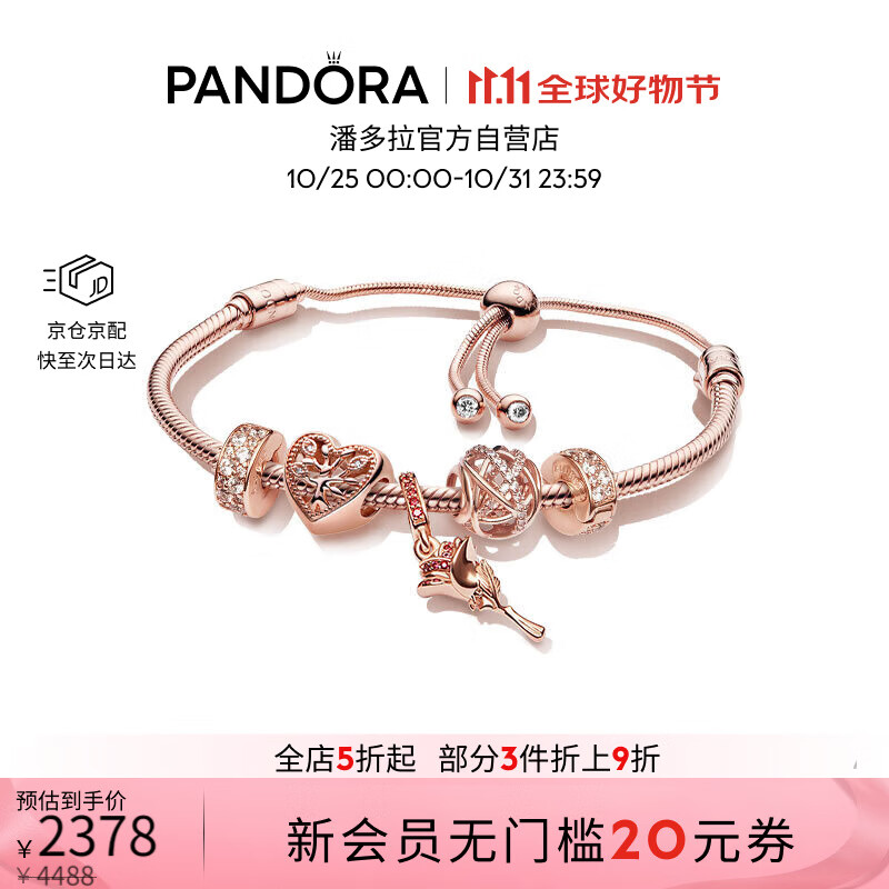 潘多拉（PANDORA）灼灼其华手链套装高级时尚饰品生日礼物送女友