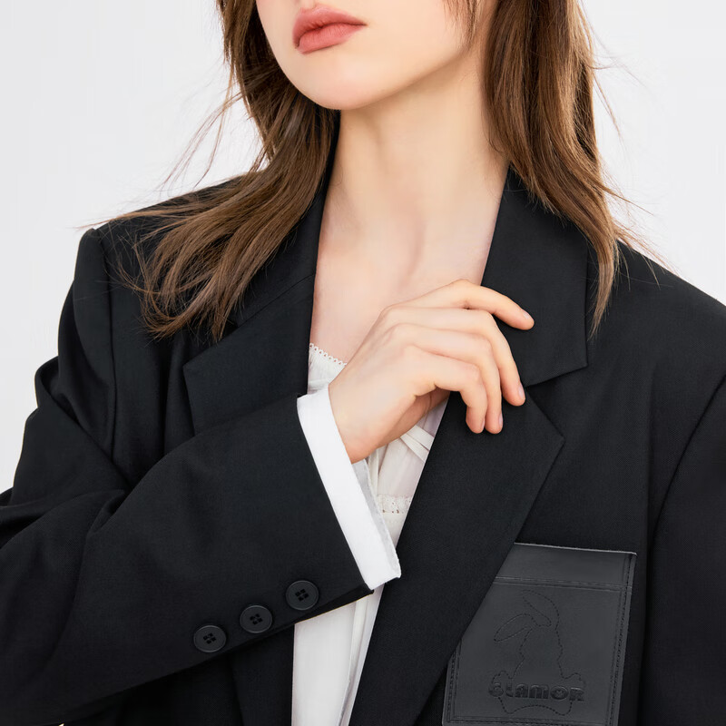 乐町简约廓形西装 黑色(现货) L