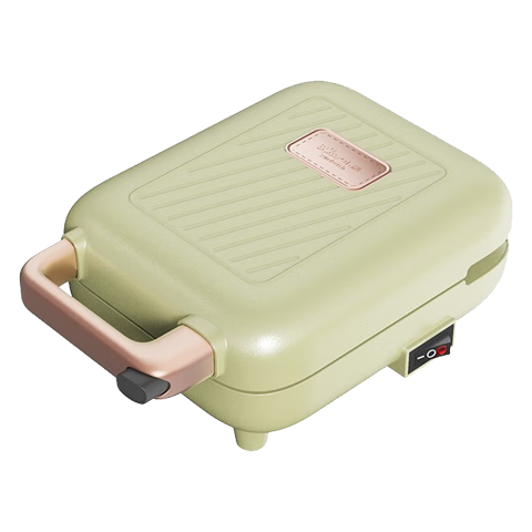 小熊（Bear）三明治机电饼铛可拆洗双面加热家用早餐机轻食机华夫饼机热吐司压烤机