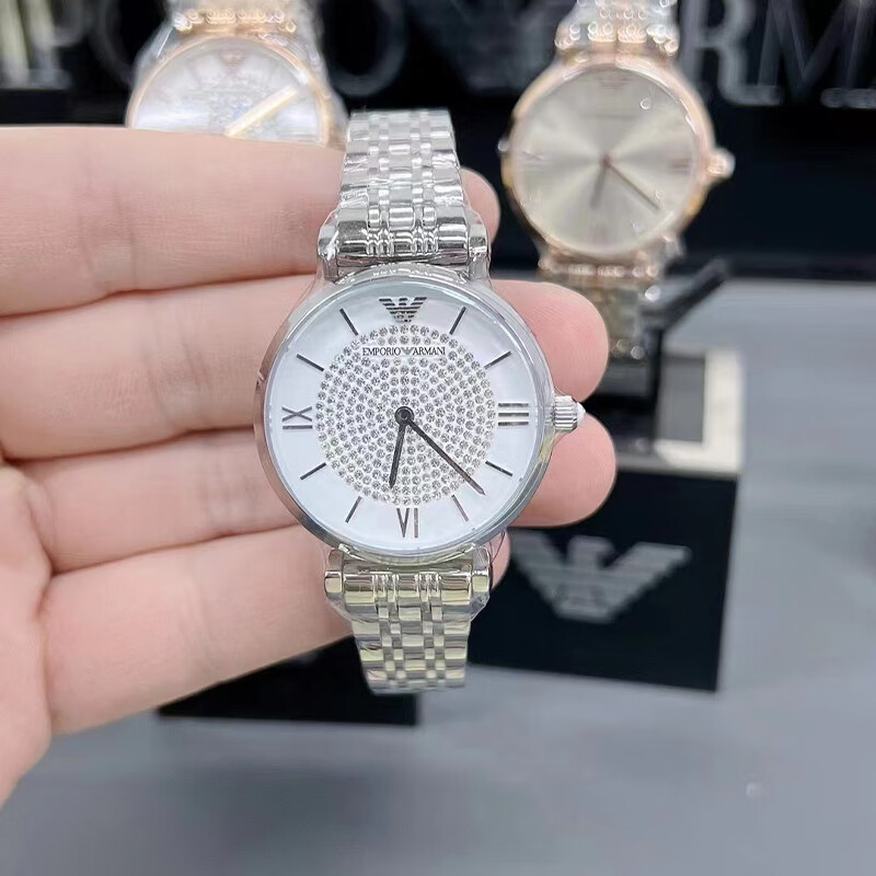 ARMANI EXCHANGE正品阿玛尼满天星手表女摩天轮镶钻防水女表轻奢送礼物520AR1926 AR11244满天星玫瑰金 32mm