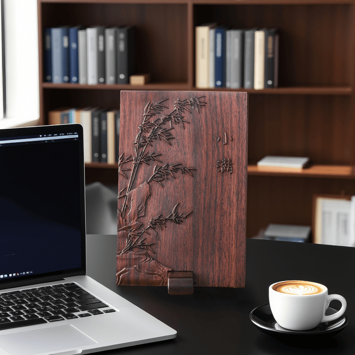 言吾臻境小满竹意国标红木桌面艺术品摆件家居书房茶室装饰送领导长辈礼物