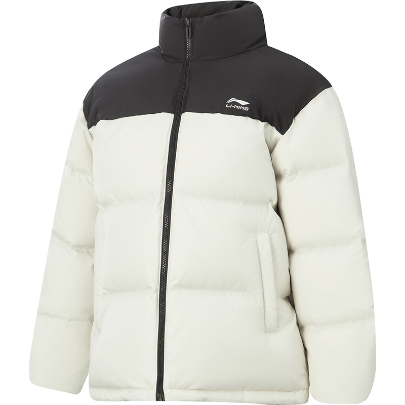 李寧童裝兒童羽絨服短男大童防潑水寬松高蓬鴨絨保暖外套140YYMV091-1