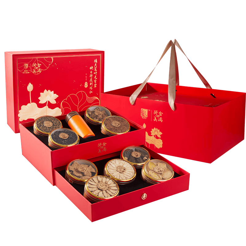 礼知方荷合美满参茸九拼337g送父母老人长辈领导高端礼盒礼物礼品