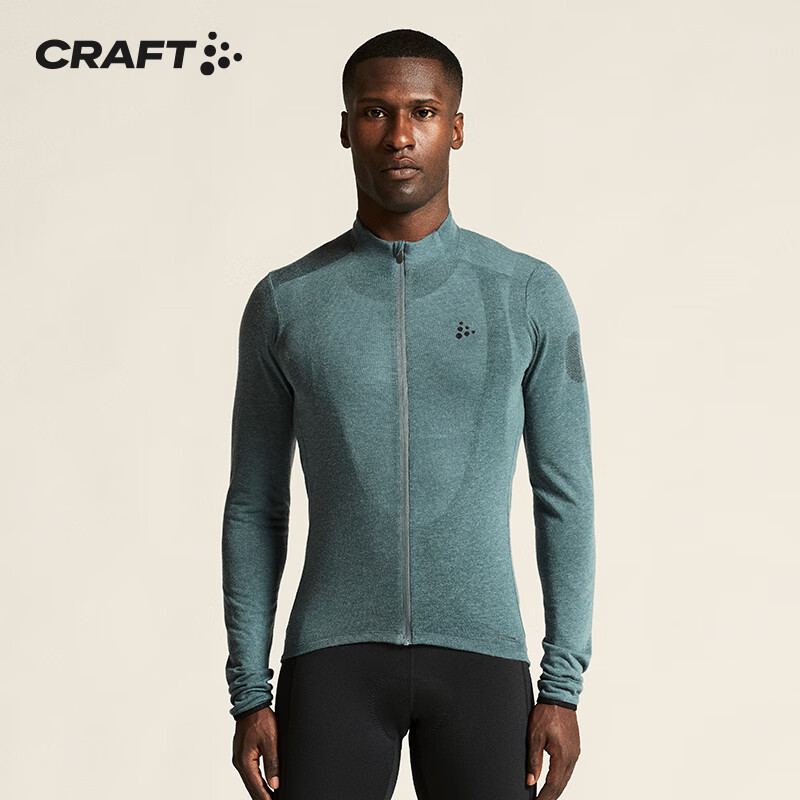 CRAFT骑行Core Essence冬季男子骑行服美丽诺羊毛针织保暖公路骑行上衣 天空蓝 L