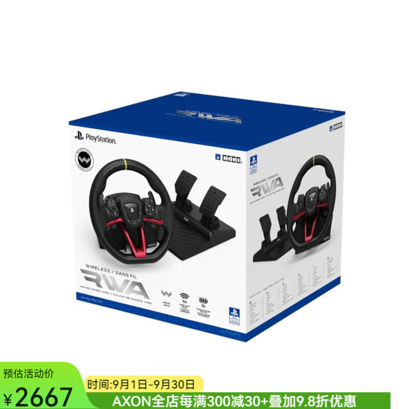 HORI SPF-022U無(wú)線賽車(chē)方向盤(pán)游戲控制器Apex適用于PS5 PS4 Windows 11/10 賽車(chē)方向盤(pán)