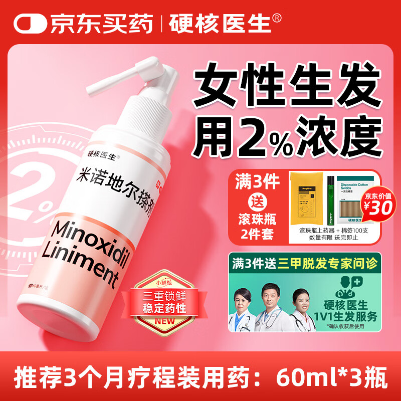 硬核医生2%浓度米诺地尔酊搽剂60ml