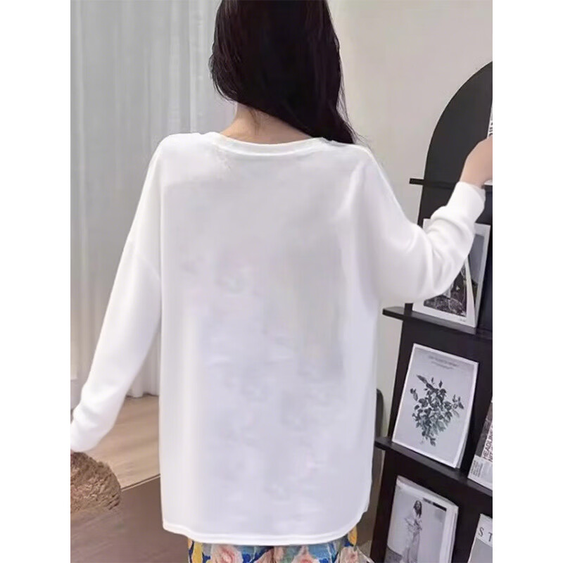 带胸垫长袖睡衣女士云朵棉秋冬季青少年学生卡通家居服可外穿套装 8114#云朵棉带胸垫双长套 XL 4码(110-140斤)