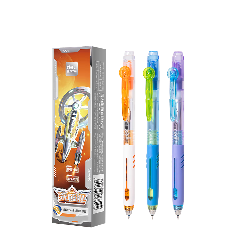 ������deli��������ս�񰴶����Ա� 0.5mm˫����STͷ����ѧ���������Ա�ˢ��� ��������ר�ú�ɫ3֧/�� 40.32Ԫ��3��(��13.44Ԫ/��)