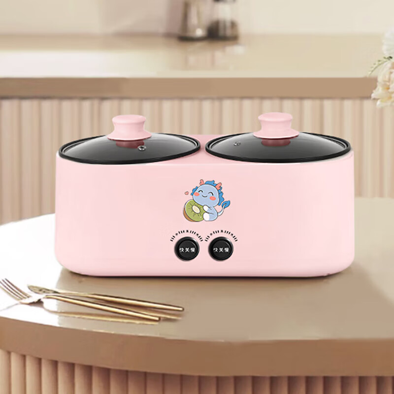 德国全自动双胆电饭煲多功能电煮锅家用电炒锅鸳鸯电热火锅煲汤锅 3.6L 机械款-特大号-双倍控温 煎炒煮蒸高效-不锈钢蒸笼