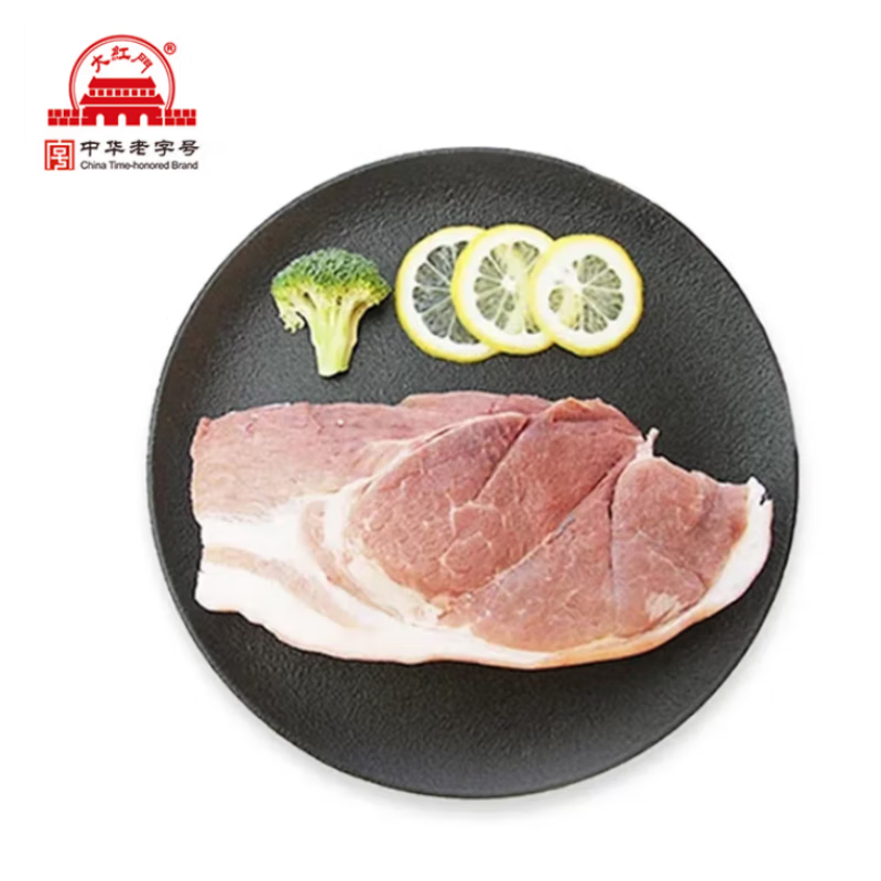 大紅門带皮猪后腿肉5斤装 中华老字号冷冻生鲜猪肉 1斤/袋 源头直发包邮