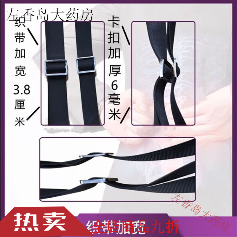 通用护腰牵引吊带腰椎拉伸锻炼护腰带护腰椎牵引带家用脊椎拉伸腰部 手柄挂钩款-承重500斤-紫色