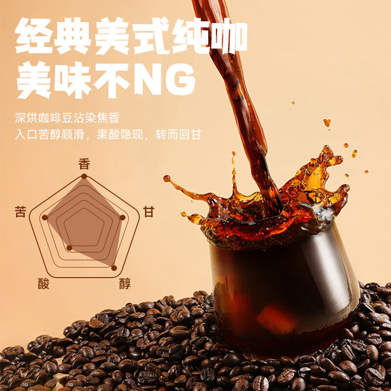 加邮蓝岸云南纯黑咖啡美式浓缩速溶0脂肪0蔗糖健身同款提神咖啡粉 【无】一盒装(50杯咖啡)