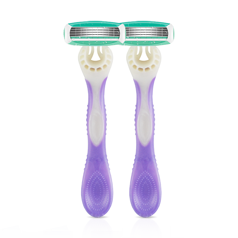 舒适（Schick）舒芙女士轻便刀2支装 手动刮毛刀脱毛刀腋下剃毛器 便携装