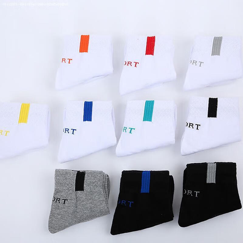 雅鹿袜子男短袜纯色四季吸汗防臭学生运动休闲袜子透气袜子耐磨篮球袜 每双不到1元】字母中筒【20双】 均码 雅鹿 10A抑菌/高弹透气/抗起球