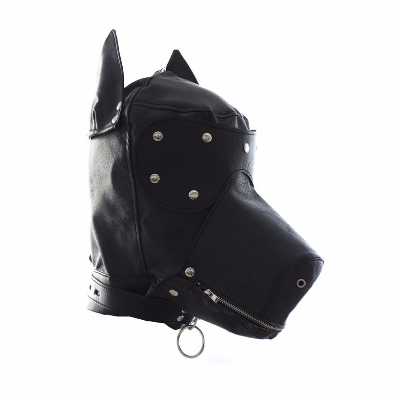 男女用狗头面罩 成人情趣性用品 露眼狗头-黑色