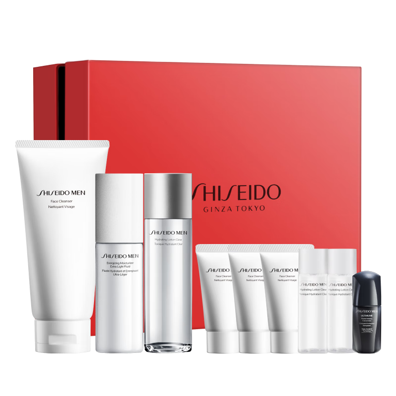 资生堂（SHISEIDO）男士护肤品套装 洗面奶+水+乳抗老补水控油生日礼物送男友