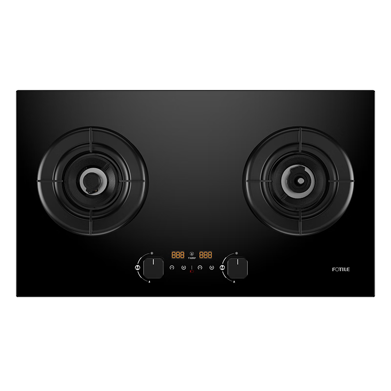 方太燃气灶全新升级03-TEK20系列嵌入式灶具天然气5.2kW猛火70%热效率定时防干烧可联动黑/灰气源可选 【黑色】03-TEK20 5.2火力70%热效率天然气