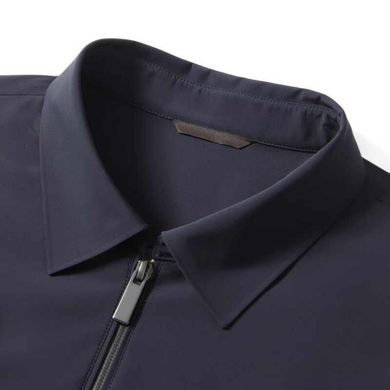 MAYOR男装秋季新品高品质面料透气弹力时尚翻领藏青单茄克 藏青 M (170/92A)