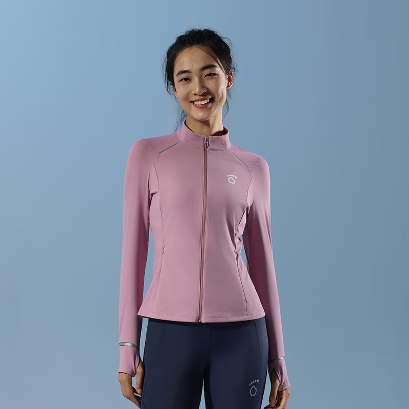 马孔多（macondo）原创单品｜女子沙漏腰针织拉链开衫5代 速干立领夜跑反光外套25新 暮色玫瑰 M