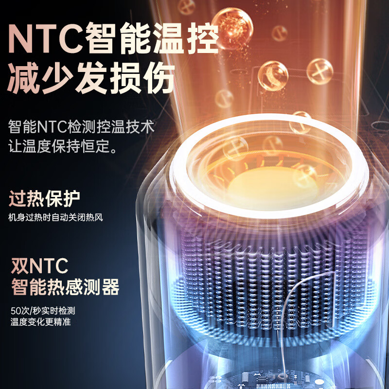 华强北高速吹风机800w宿舍大风力负离子护发速干大功率家用电吹风 高冷灰-30万转速-30亿负离子-五风嘴+支架 800w(宿舍专用
