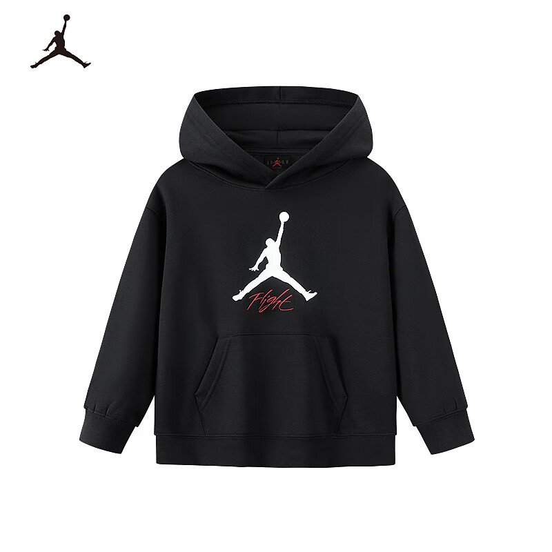 Jordan 耐克AJ童装儿童连帽卫衣2025男童秋冬加绒上衣中大童衣服