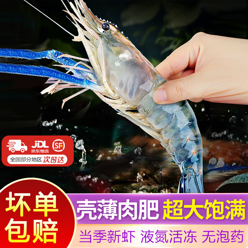 百鲜洽罗氏虾中号1500g(净重)