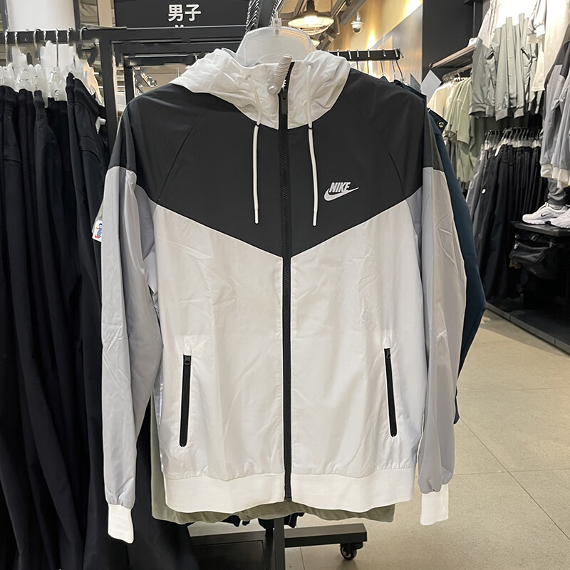 外套男装春秋冬季新款bigswoosh运动服休闲连帽梭织夹克