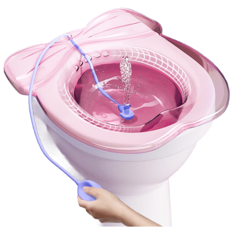 百草园坐浴盆免蹲马桶盆女士私处洗屁屁神器成人男痔疮泡药洗熏盆透明粉