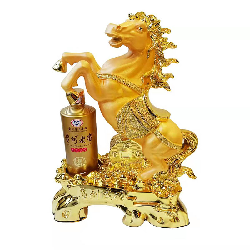 茅台马到成功 贵州老窖匠工壹号白酒53度酱香型500ml*1套 送礼收藏摆