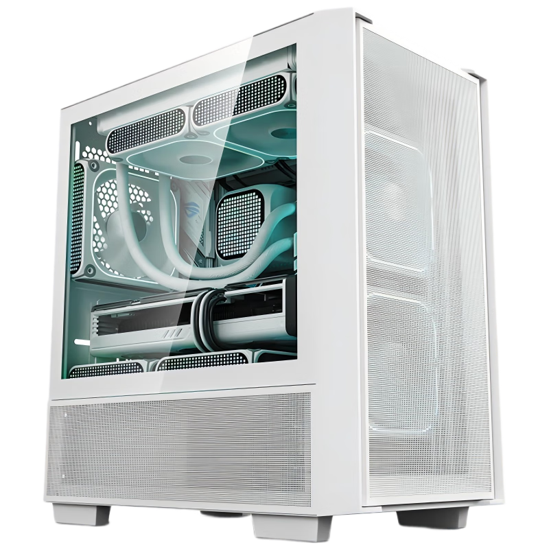 ������ ����JV19 ��ɫ MATXС���� ����ͨ�� ������͸ 240ˮ��