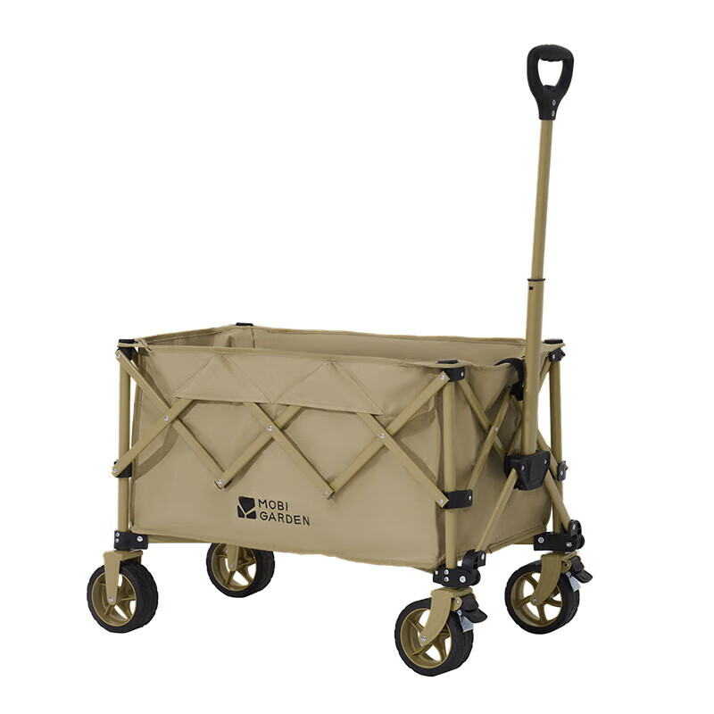 牧高笛（MOBIGARDEN）云际S聚拢四向折叠露营推车宽轮带刹车营地车 NX25689002 细沙黄