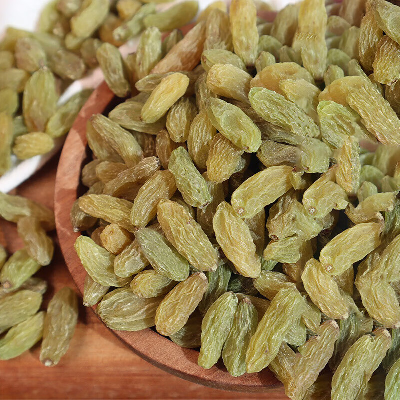 枣红栆杞新疆特产绿香妃葡萄干500g 新疆吐鲁番大颗粒 蜜饯果干 休闲零食 吐鲁番绿宝石葡萄干1斤