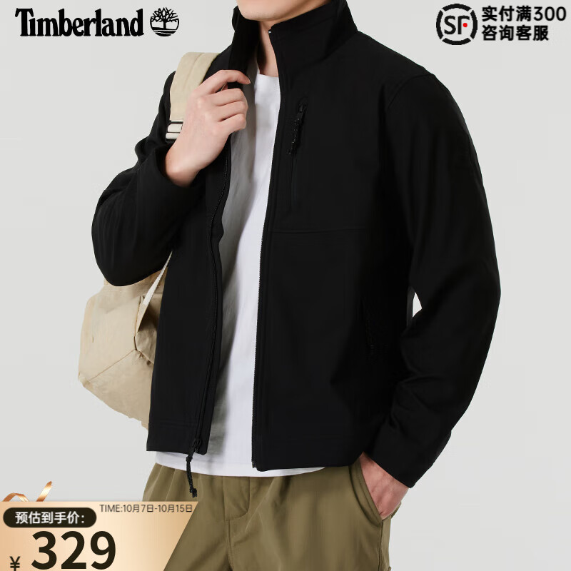 Timberland添柏岚外套男秋季新款户外徒步登山服运动防风保暖软壳夹克A6AU4 A6AU4001/黑色/店长推荐 M 175 建议130-150斤