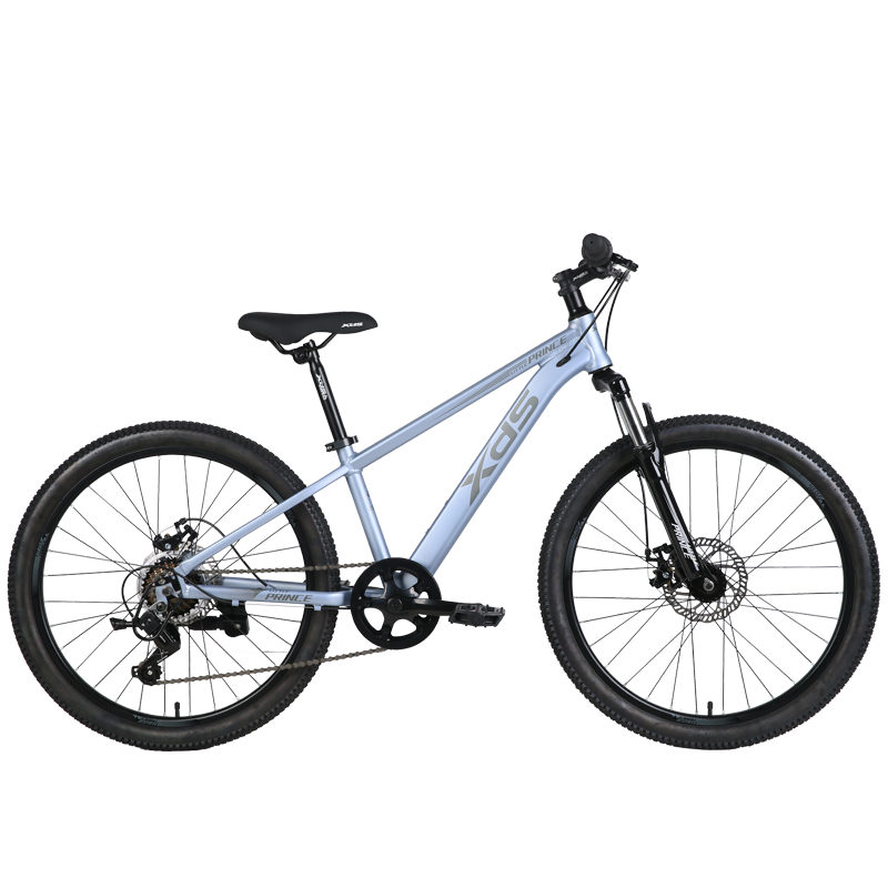 喜德盛儿童自行车小王子变速车7速青少年学生通勤运动骑行车浅灰蓝/深灰