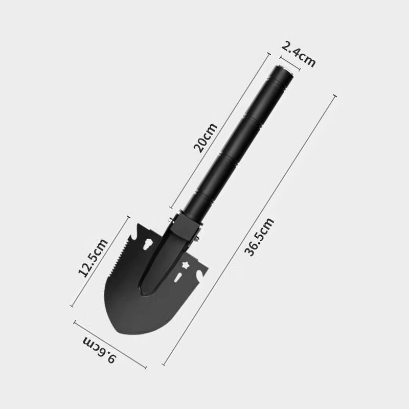 蝶晏户外兵工铲车载多功能铲子野炊露营专用便携开荒挖土铁揪钓鱼铁铲 工兵铲(1把)发黑工艺加厚