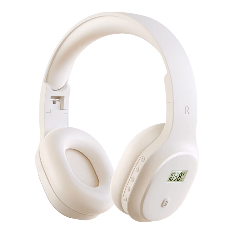 摩利奥四六级听力耳机考试英语四级专四专八FM调频46级头戴式运动游戏耳麦手机电脑通用校园广播考研有线 F1充电米白【FM调频】送充电线 无蓝牙|无红外|无音频线