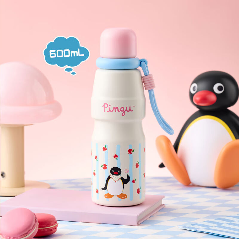 宰搂会员精选 有点淘气 x Pingu正版IP授权316保温保冷悠悠杯 苹果乐园600ml