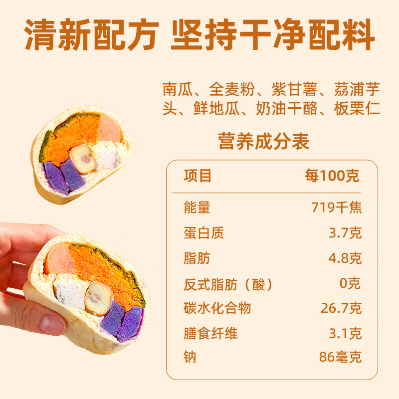 锦溪麦田【京东发货】五谷丰登馒头有料杂粮奶酪营养代餐早餐冷冻半成品 【馅料十足】五谷丰登200g*3袋