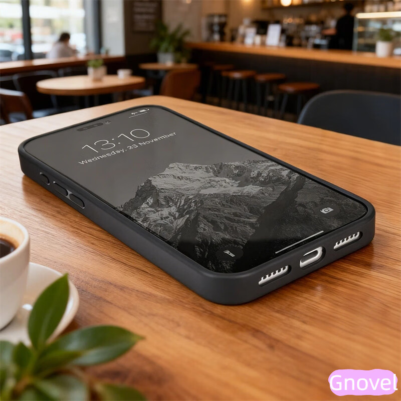 GNOVEL时尚新款实木北美黑胡桃木手机壳适用于苹果17高端气质防摔17promax花梨木碳化竹樱桃木手机保护套 碳化竹 iphone 17Pro