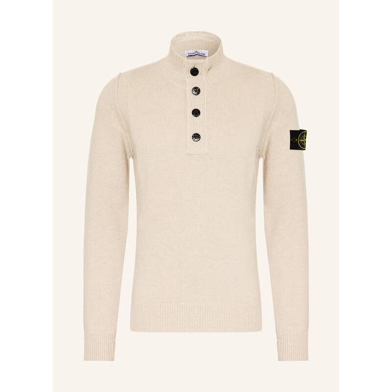 STONE ISLAND男士毛衣 保暖舒適棉質(zhì)立領(lǐng)日常秋冬針織簡(jiǎn)約針織衫 CREME 均碼 |M