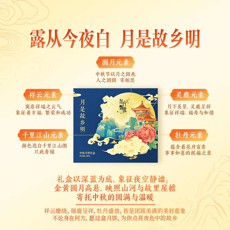 东方甄选月饼月是故乡明中秋月饼礼盒送礼桃山皮椰香/软心乳酪 【4盒装】9月15日发货