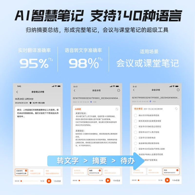 电萝卜AI翻译蓝牙耳机耳夹式入耳式 无线运动主动降噪耳机真HiFi音质超长续航实时翻译适用安卓/苹果 【HIFI音质 隔音降噪】入耳式白