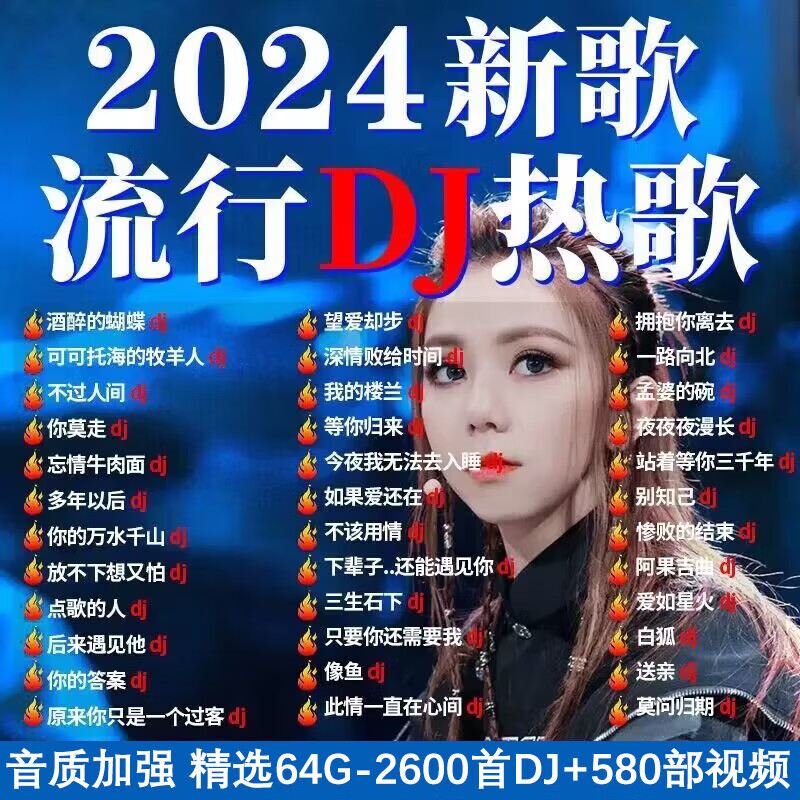 汽车载u盘歌曲2024新款热歌榜柏林之声无损高品音质车用音乐u优盘 64G-2600首歌曲+580部视频