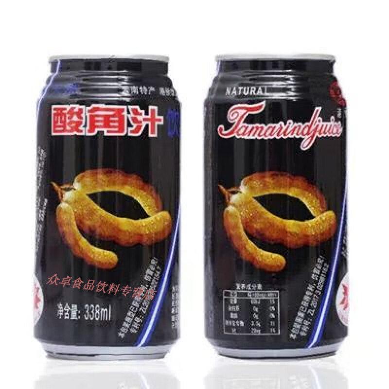 港侨酸角汁果味饮料罐装云南特产老牌子酸甜味果汁 338ml听装整箱 338