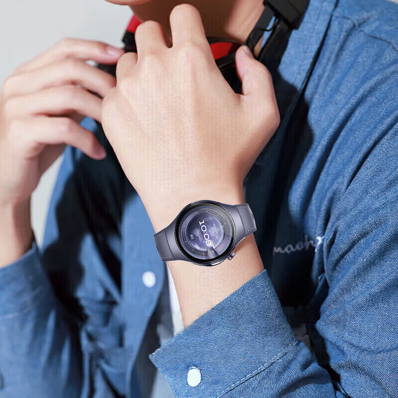 华为（HUAWEI）【女神礼物】智能手表watch5运动健康eSIM独立通电话血氧送情侣女士款成人朋友4Pro高端旗舰25新品 银河紫46mm +好评送礼-黑色钢表带【男神高定】