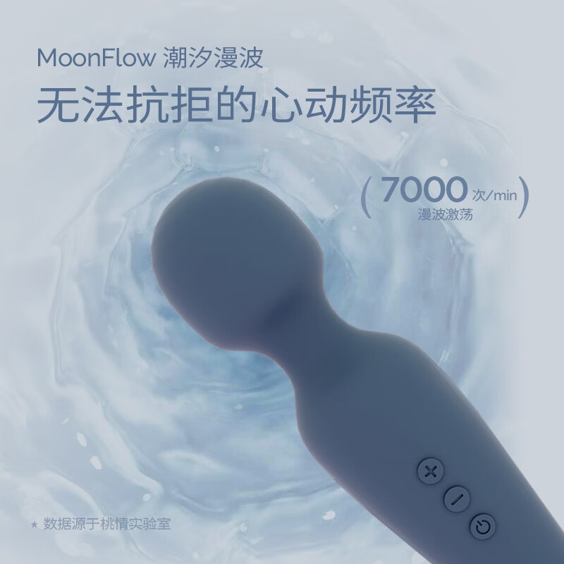 桃情AV震动棒情趣用品女性情侣成人用品振动按摩棒自慰器刺激阴蒂秒潮 浪感按摩AV棒雾霾灰蓝【快感液+润清套装】
