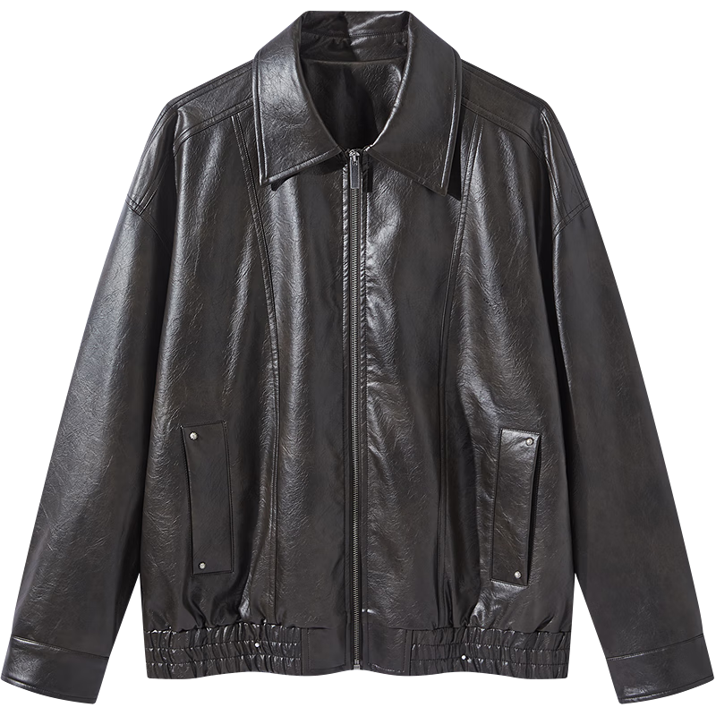 GXG��װ  �󱳻�ҳ��ƽ⹹�ָ�Ƥ�п� ����ɫ 180/XL 232.8Ԫ