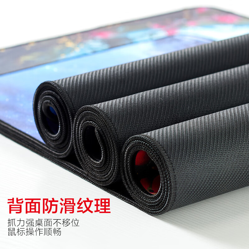 鼠标垫超大加厚书桌面垫子电脑办公电竞游戏学生卡通垫防滑加厚 大号-kitty猫-30*80厘米*2毫米